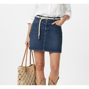 Madewell Stretch Denim Western Yoke Detail A-Line Skirt Sz 28 Cowgirl Aesthetic